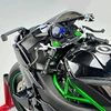 Large 1:6 Kawasaki H2R Spray Alloy Diecast Motorcycle Toy Bootable Dynamic Metal Model Sound Light Birthday Gift Hobby Collect O 5