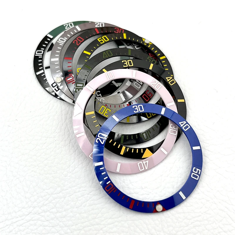 Mod 38Mm Sloped Ceramic Bezel Insert Ring Per Seiko Skx007 Srpd Sub Watch Case Nh35 Nh36 Movimento Diving Watch Sostituire Le Parti