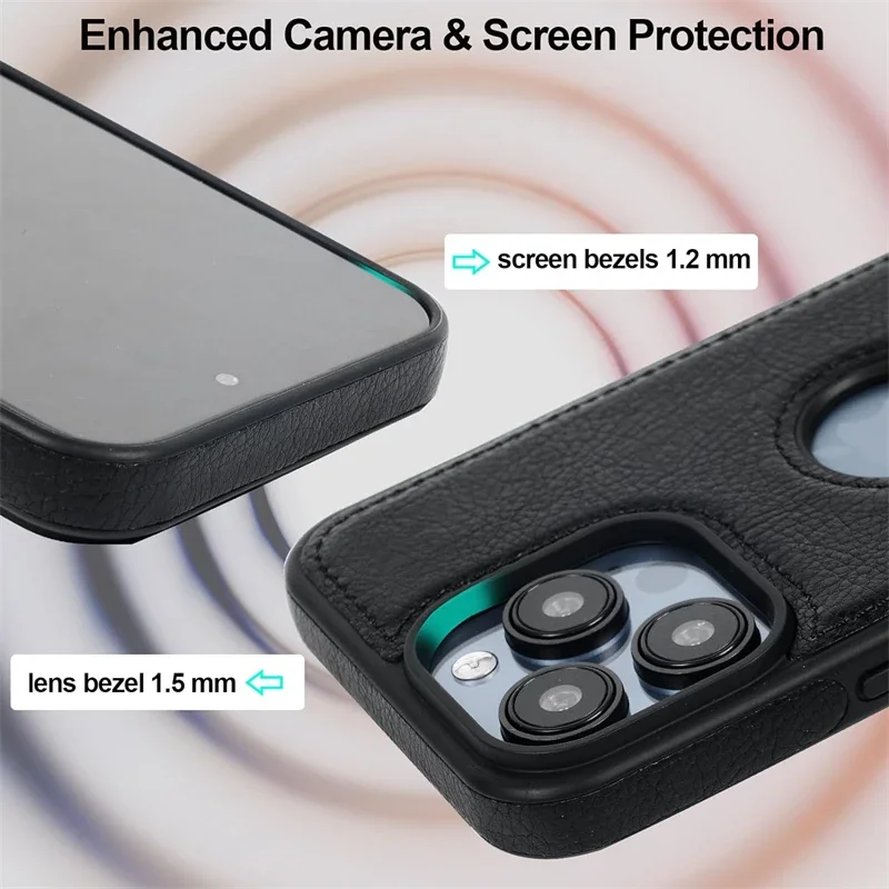 Elegant Leather Case with Hidden Stand and Logo Cutout - Foldable Holder Phone Cover