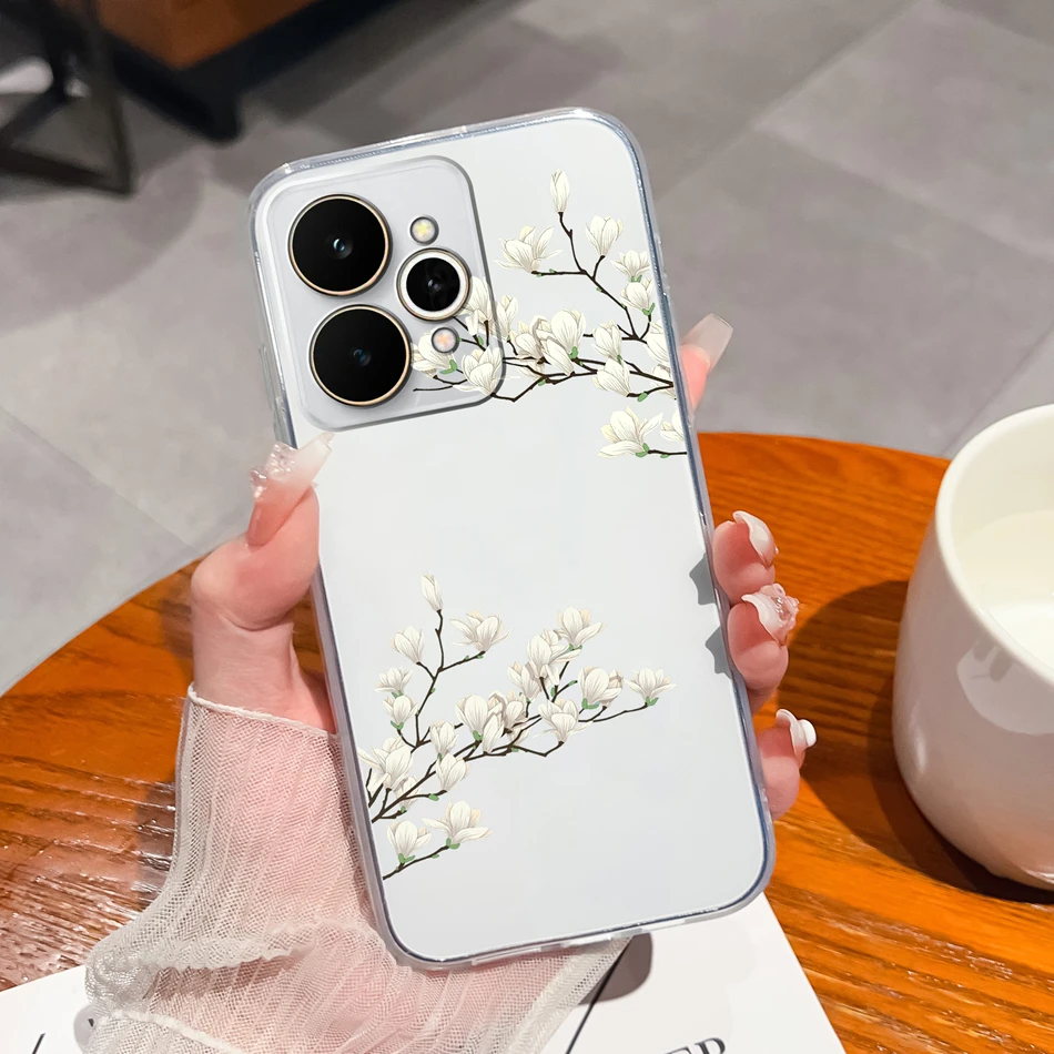 Transparent Shockproof TPU Silicone Back Cover - Simple Design Phone Protector Case