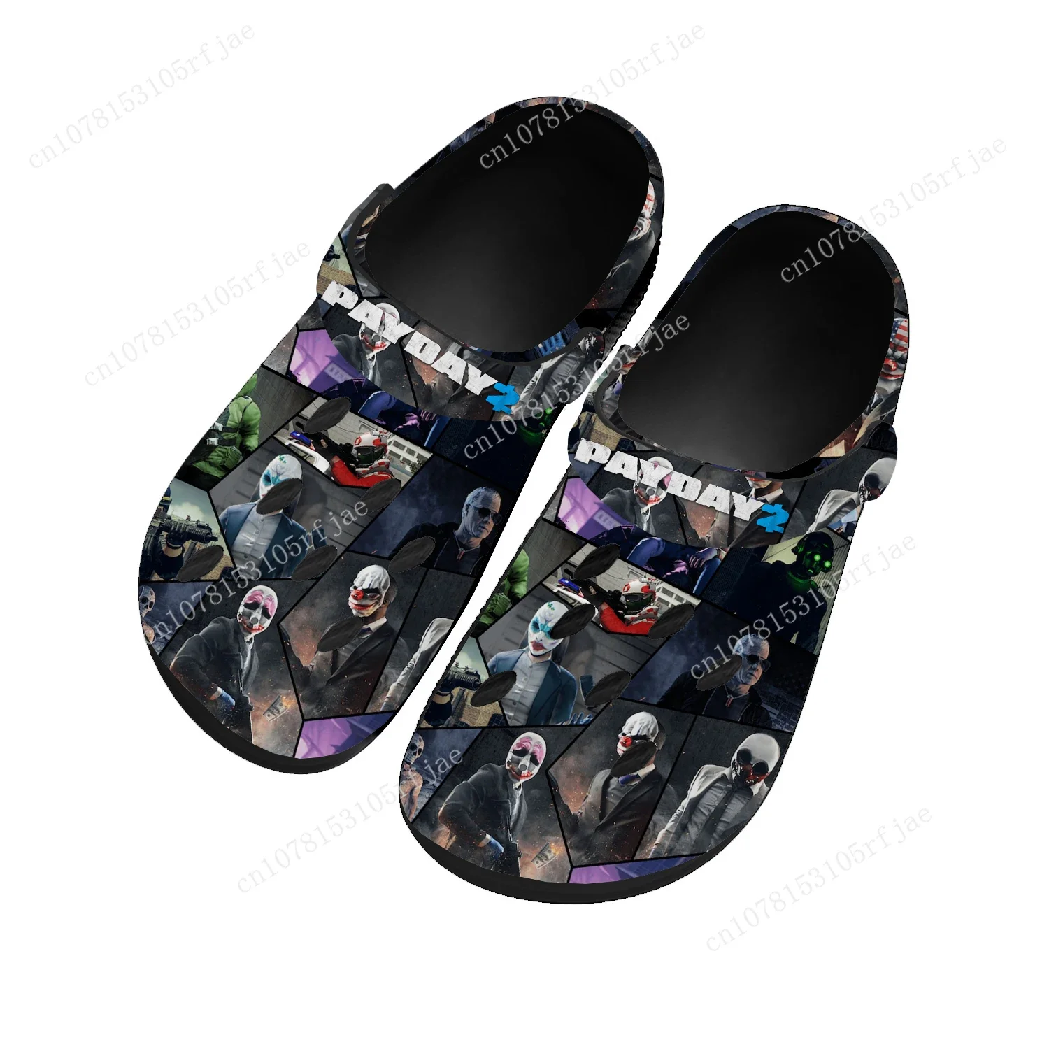 PAYDAY 2 Custom Home Clogs Hot 3D Cartoon Game Mens Womens Teenager Tailor Made Water Shoes Garden Beach Hole Slippers Sandals