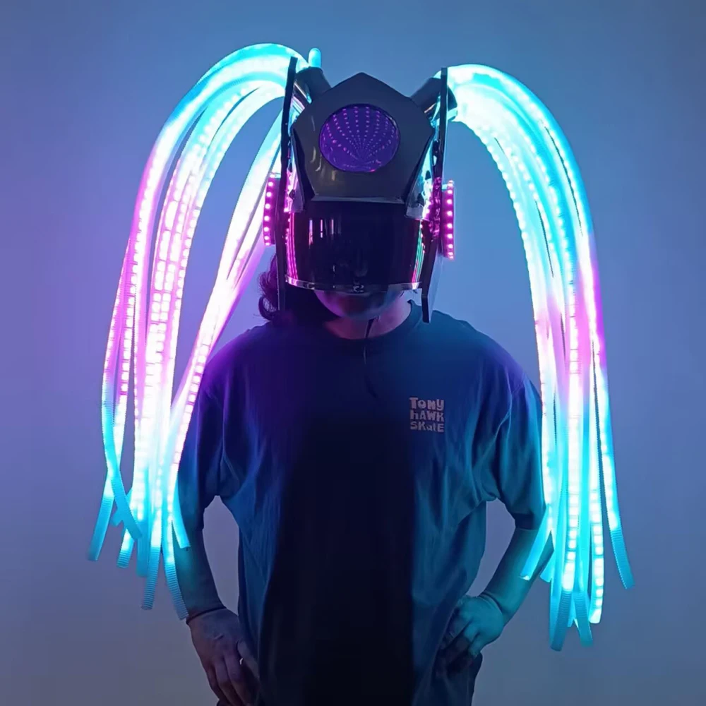 Robot Mask LED: The Ultimate Glow-In-The-Dark Helmets for Stage, Dance ...