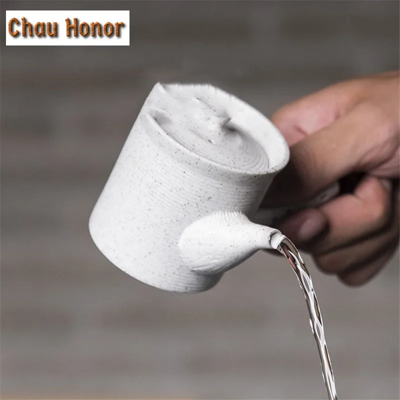 130ml Japanese Style Coarse Ceramic Teapot Kung Fu Tea Small Single Pots With Filter Teakettle Mug Travel Tea Set Gift Packaging