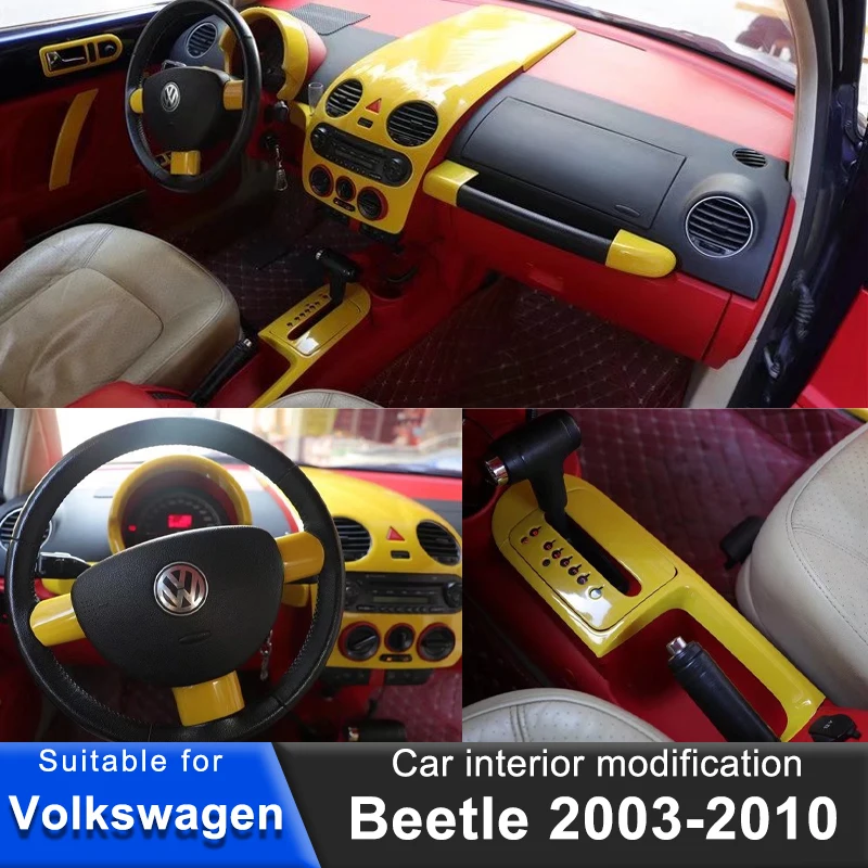 

Аксессуары для модификации автомобиля Volkswagen Beetle 2003-2010 панель рычага переключения рулевого колеса декоративная наклейка для интерьера