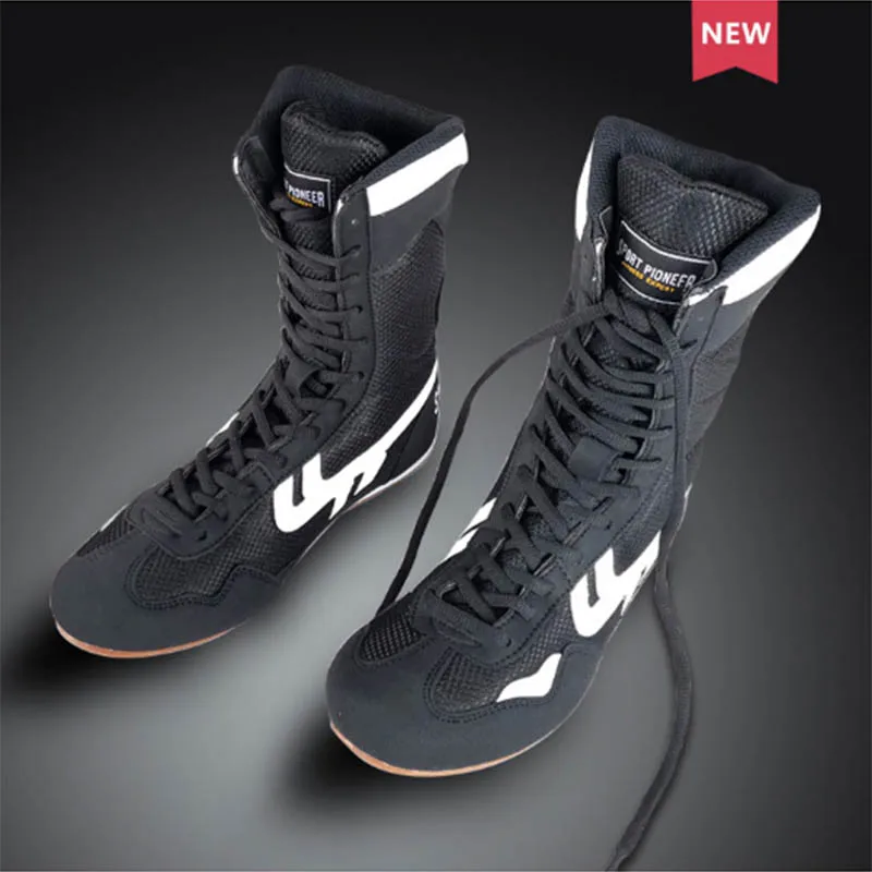 Anti-Slipping Sport Boxing Shoes Boots High Ankle Professional Protecting  High-Top Rubber Sneakers For Men Women - AliExpress