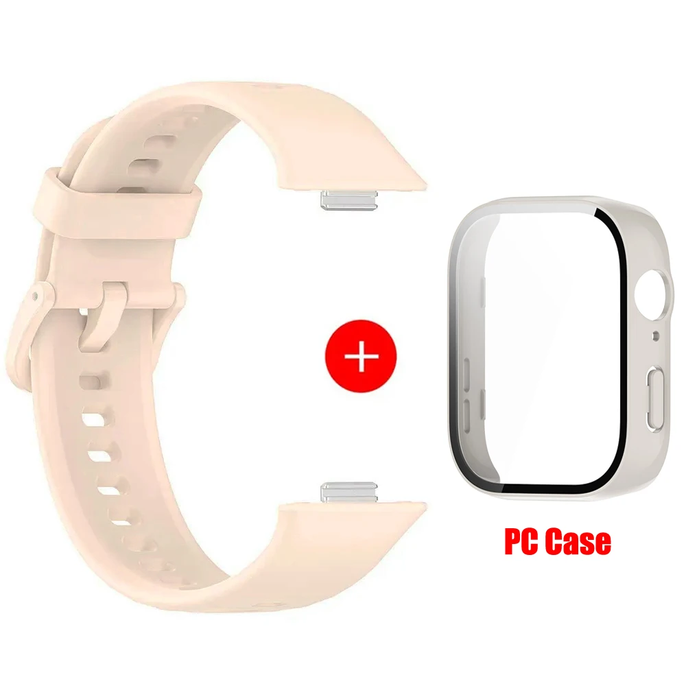 Silicone Watchband with PC Case and Screen Protector for Huawei Watch Fit3 - Replacement Accessories