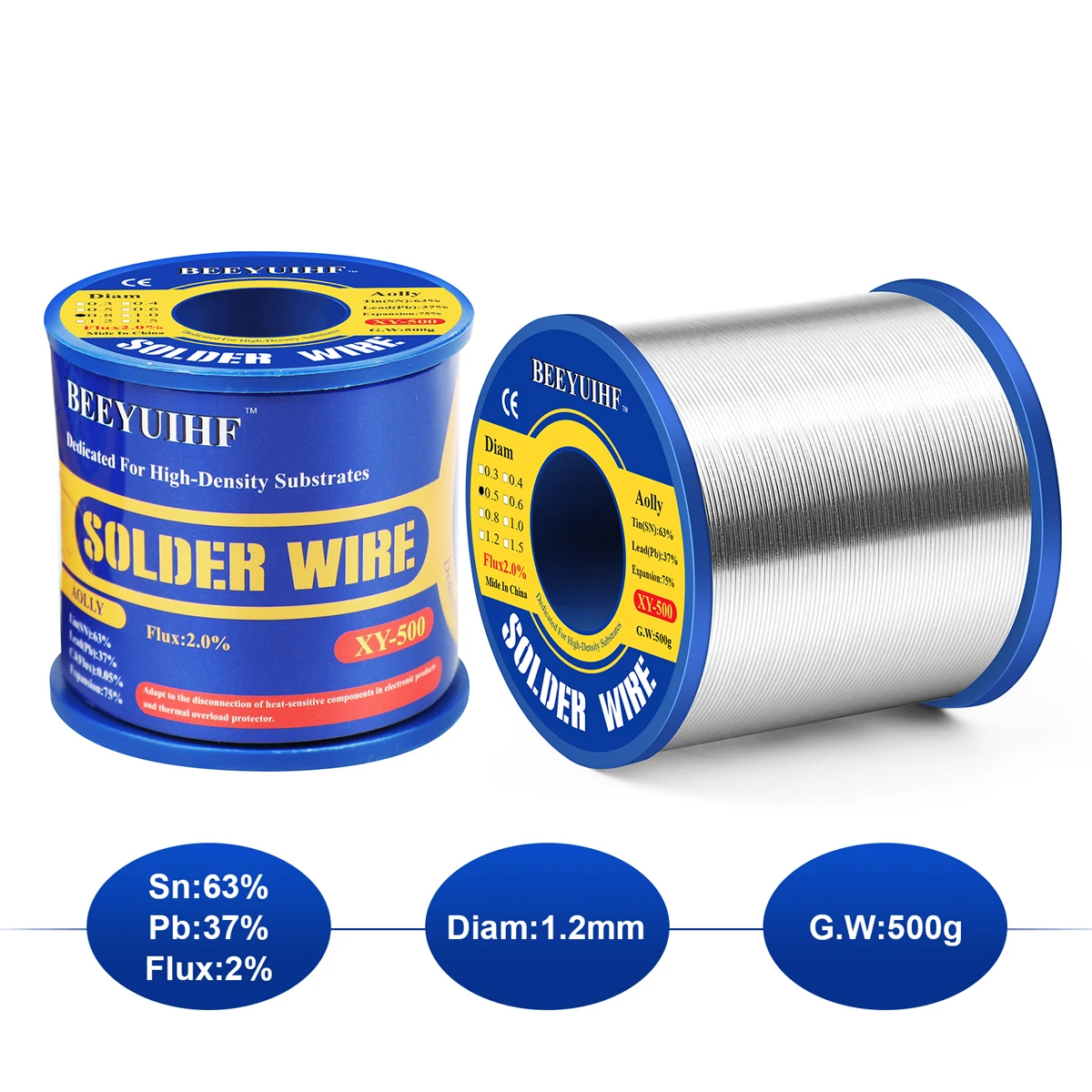 100g 300g 500g Solder Wire Tin Sn 63/Pb 37 Rosin Core Welding Soldering Wire Reel No-clean Flux 2% 0.5/0.6/0.8/1.0/1.2/1.5/2.0mm soldering flux paste