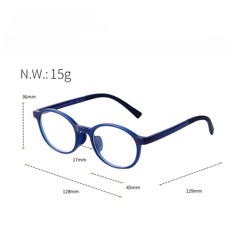 ZXIAC Fashion Oval Frame Glasses Kids TR90 Blue Light Blocking Eyewear Girl Boy Reading Computer Children Eyeglasses Accessories