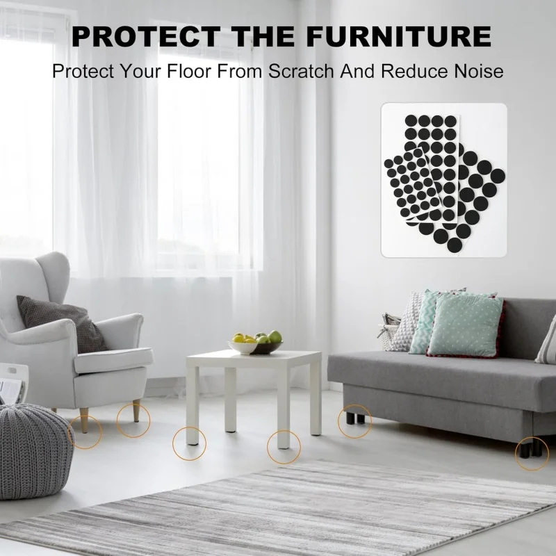 Premium Anti-Slip Furniture Leg Pads - Self-Adhesive Floor Protectors