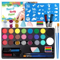 Face Body Painting palette Kit with 20 Colors Disposable Hair Dye，Eyeshadow Glitter Safe and Easy to Use Body Art Set For Adults 1