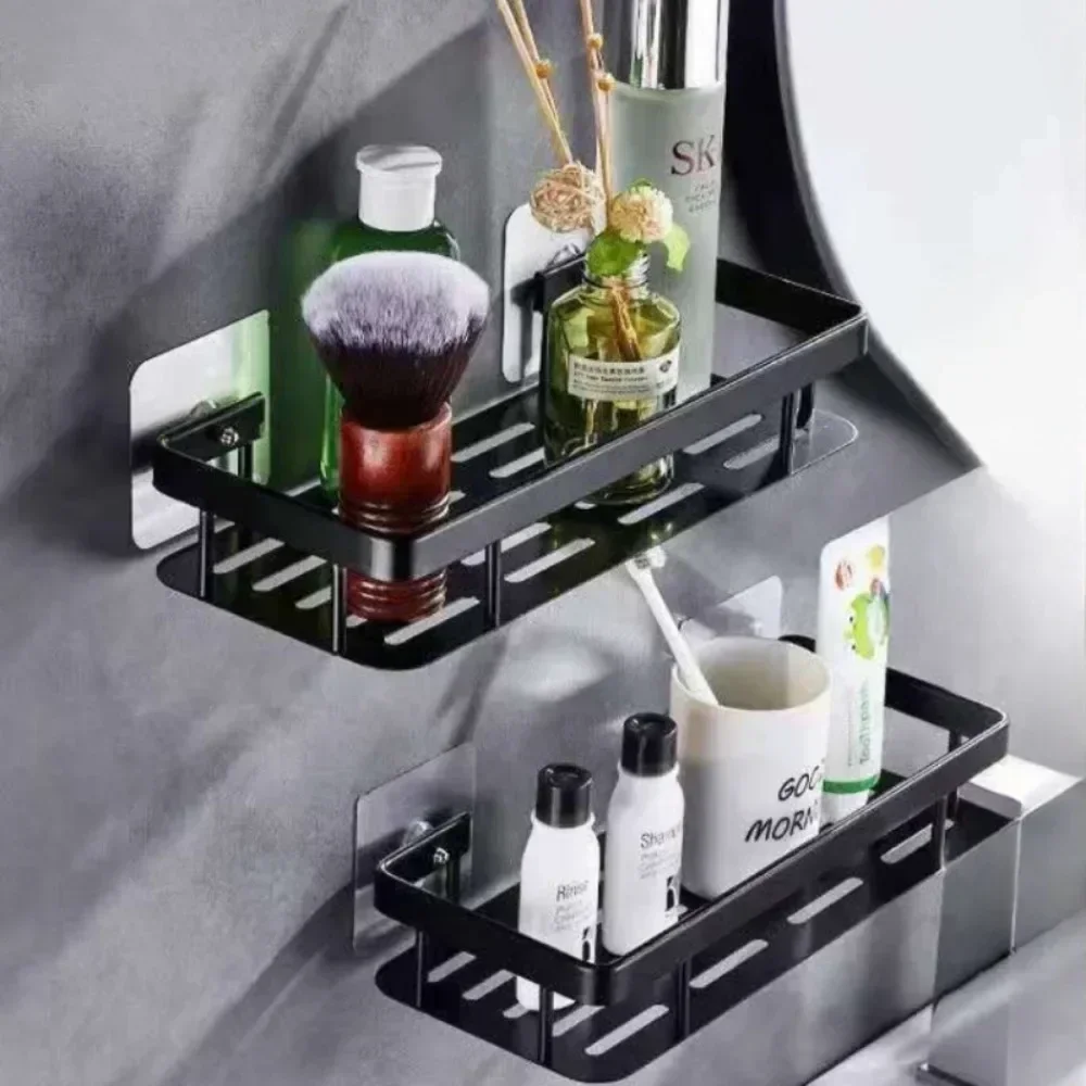 HOT 2025 New Bathroom Shelf Makeup Storage Organizer Shampoo Rack Shower Shelf Bathroom Accessories No Drill Wall Shelf 3