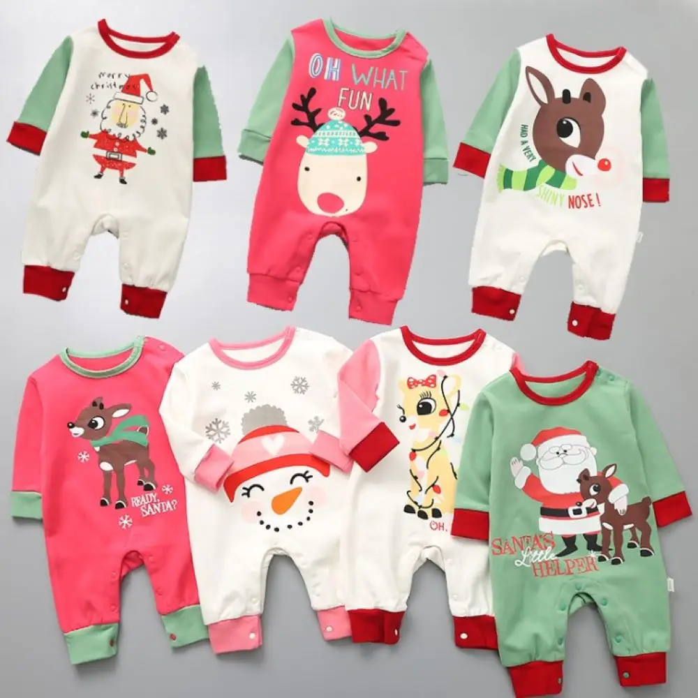 Neobyčejný offer~christmas móda styl zahustíme plyš bavlna jedna kusu set/baby vánoce oblečení 3161