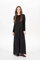 AS AW25 linen smocking sleeve dress high quality linen lady clothes hidden button down design - Image 3