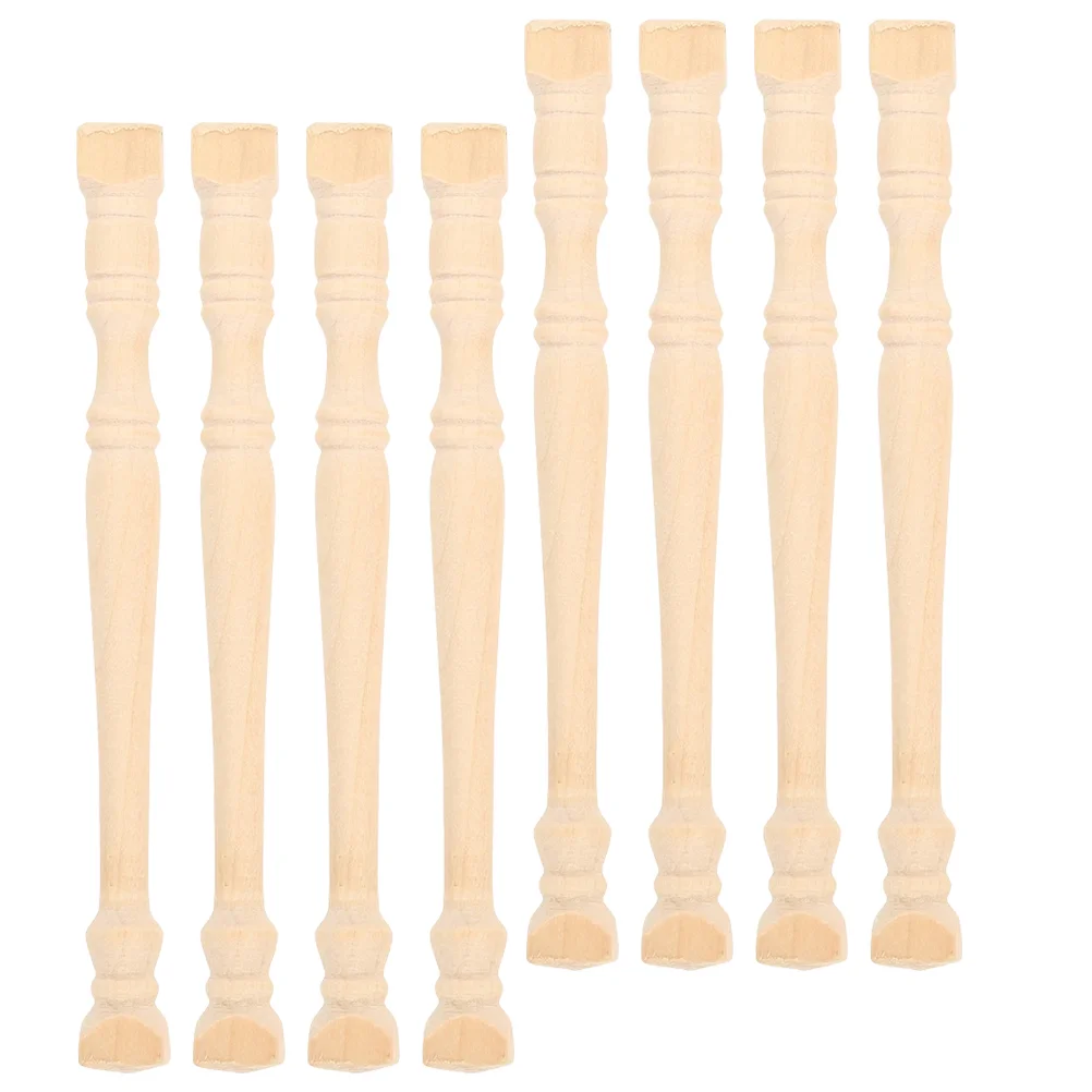 

8 Pcs Roman Pillars Greek Decor House Landscape Layout Prop Furniture Miniature Accessories Wood Model Micro Scene Dollhouse