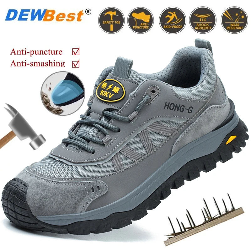 

Lightweight and comfortable wear-resistant steel clad head anti-smash anti-puncture insulation 10KV non-slip electrician shoes