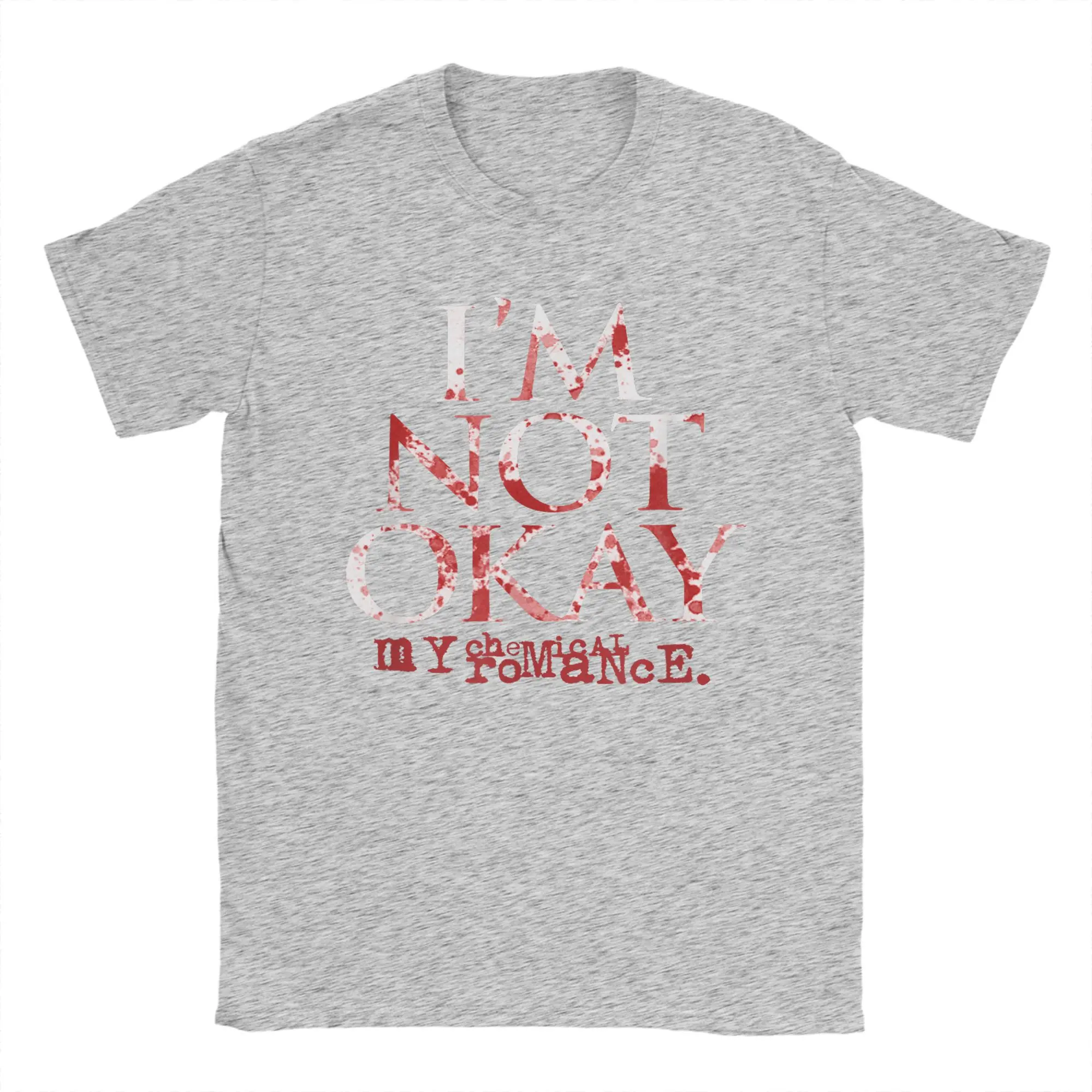 I'm Not Okay Graphic Vintage Men's T-Shirt - Short Sleeve Round Neck 100% Cotton Summer Tee