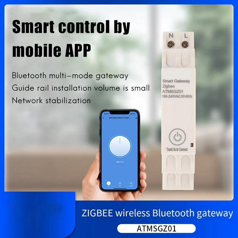 Gateway Atmsgz01 Wifi Timer Relay Smart Timer Relay Timer Relay Mobiele App Home Rail Met Energiemeter