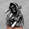 Grim Reaper Stylish Skull Men Rings Stainless Steel Women Jewelry Punk Retro New In Rock Fashion Accessories Gift Wholesale 5