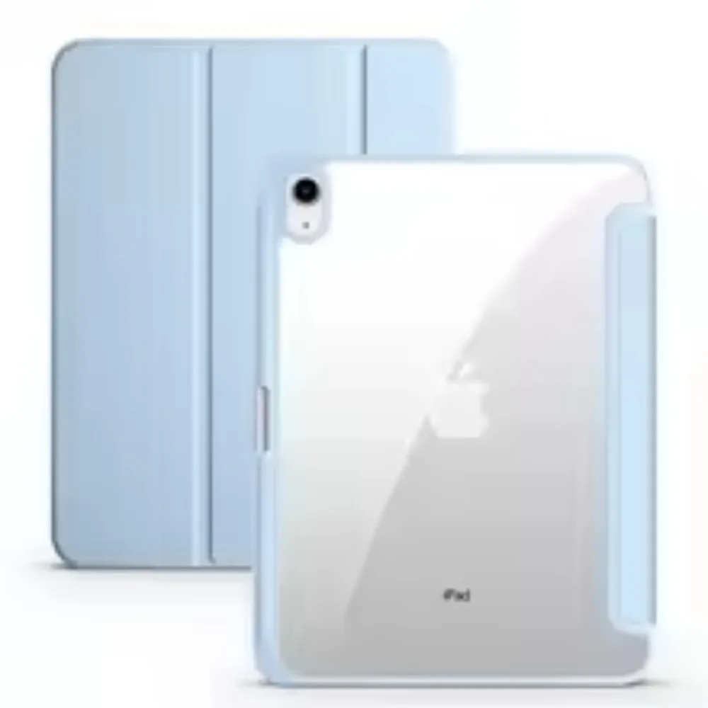 Acrylic Clear Back iPad Case with Tri-Fold Stand & Pencil Holder