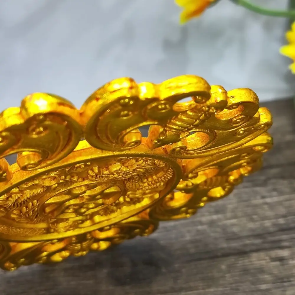 copper gild sculpture chinese feng shui copper statue five fortune wealth bat 6