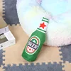 Plush Dog Toys Beer Bottle Shaped Small Large Dogs Bite-Resistant Clean Teeth Chew Toy Pets Squeaky Interactive Playing Supplies 5