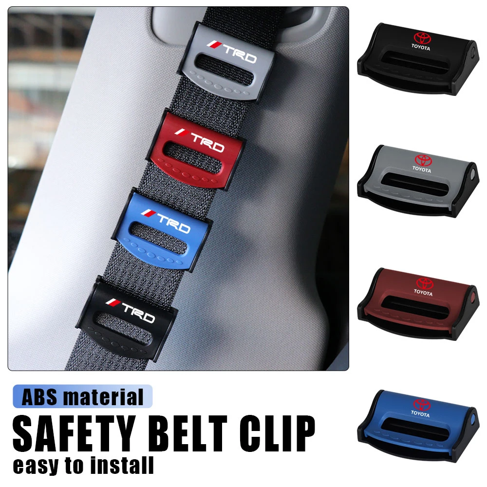 자동차 안전 좌석 벨트 탄성 고정 스토퍼 Toyota Corolla Camry Rav4 Yaris Hilux Auris Avensis CHR 용 미끄럼 방지 조절기 클립