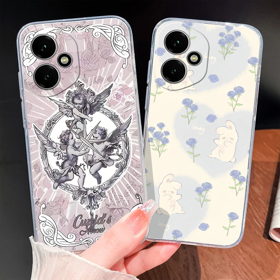 Cupid-Angel Soft Clear Silicone Anti-Drop Phone Case - Slim Protective Back Cover