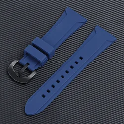 Premium Silicone Sports Watch Strap - Vibrant Multicolor Collection for 26mm (Dark blue)