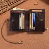 HUMERPAUL Genuine Leather Men's Wallet Short Multi Function ID Credit Card Holder Portemonnee High Quality Zip Coin Pocket 6