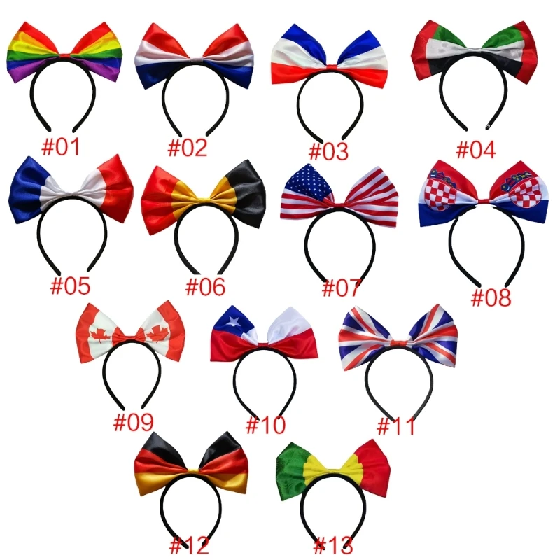 

A2ES Headbands for Women Girls Patriotic Accessory Big Bowknot Headband