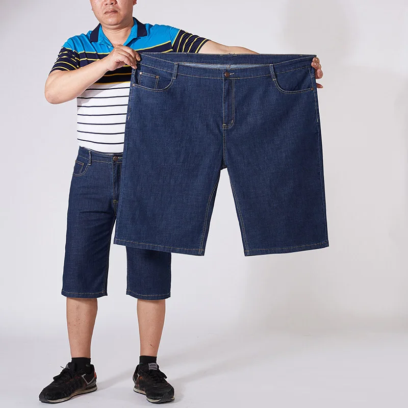Men's oversize denim shorts loose cropped pants summer Plus size medium pants high waist shorts for men 12xl 13XL 9XL 8XL 54 56