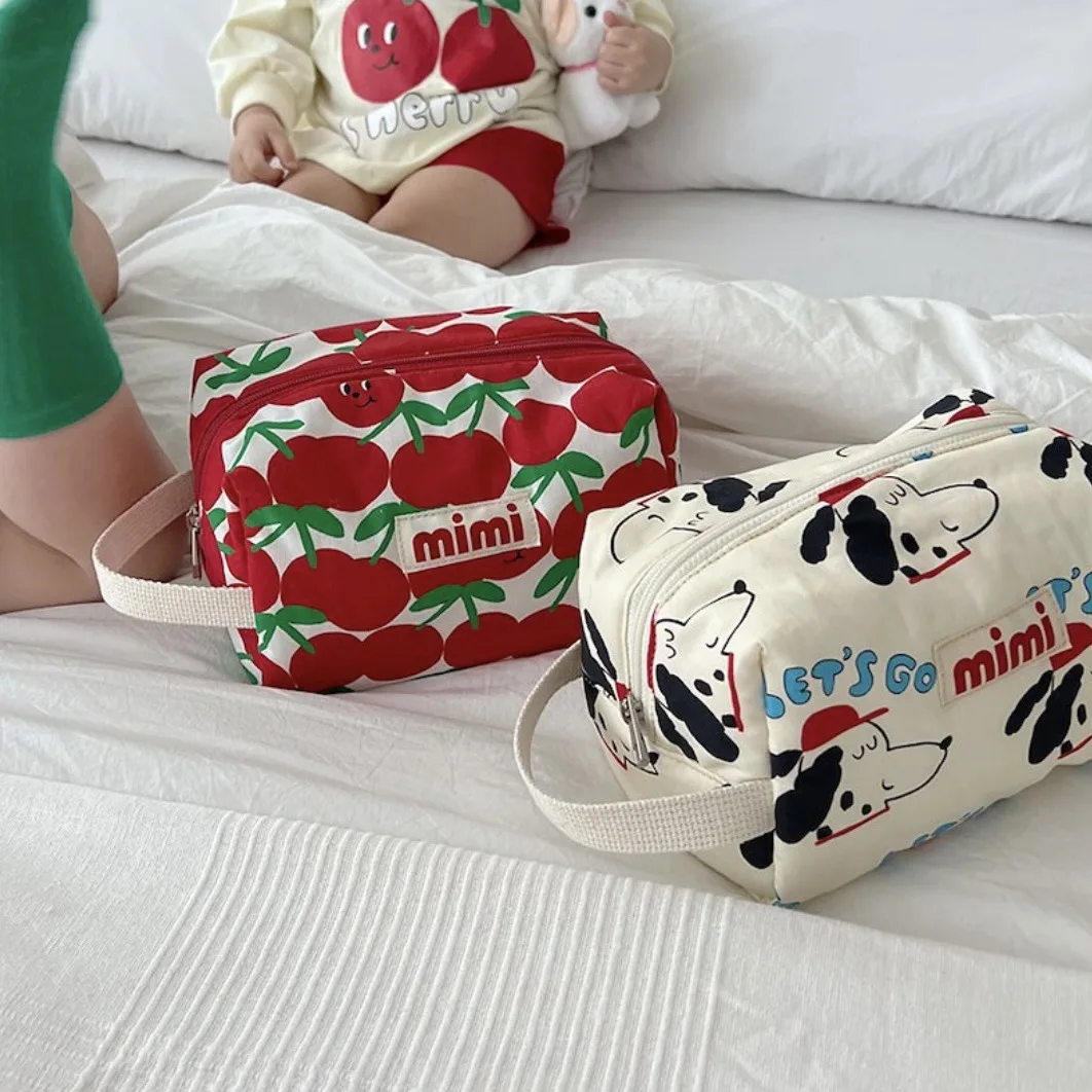 INS New Cute Cartoon Printing Pet Storage Bag Out Portable Handbag Cat Puppy Snack Shoveling Bag Travel Dog Supplies