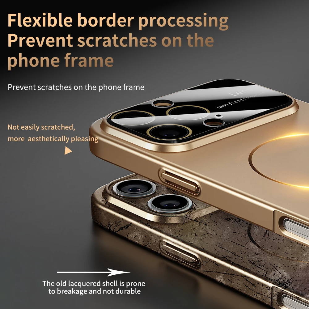 Luxury Camera Protection For Magsafe Phone Case for iPhone 17 Air 16 14 15 13 12 11 Pro Max Magnetic Shockproof Hard Thin Cover 5