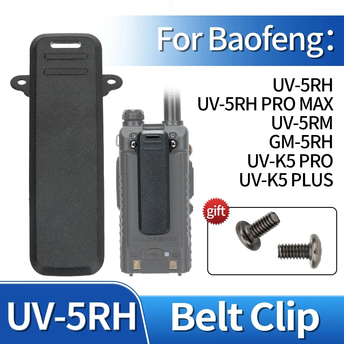 Original Baofeng Walkie Talkie Belt Clip - Multi-Pack Options Available