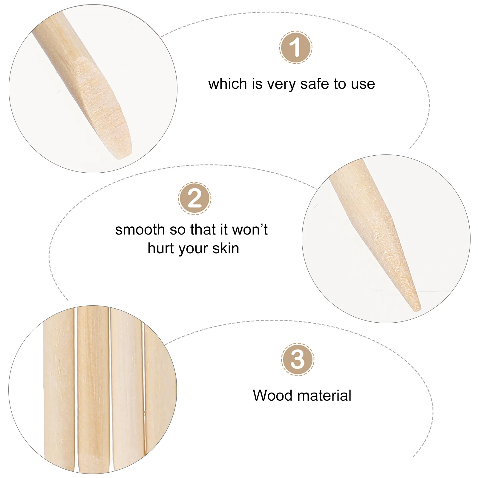 MANCHAP Holz-Orange-Sticks – 1000 Stück, Doppelseitig, 11,5 Cm – Für Maniküre, Pediküre & DIY