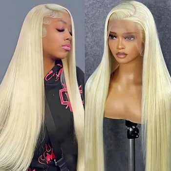 Blonde 613 Hd Lace Frontal Wig 13x6 13x4 Straight Human Hair Wig Brazilian Hair Wig 30 Inch Lace Front Wig 220 Density For Women 2