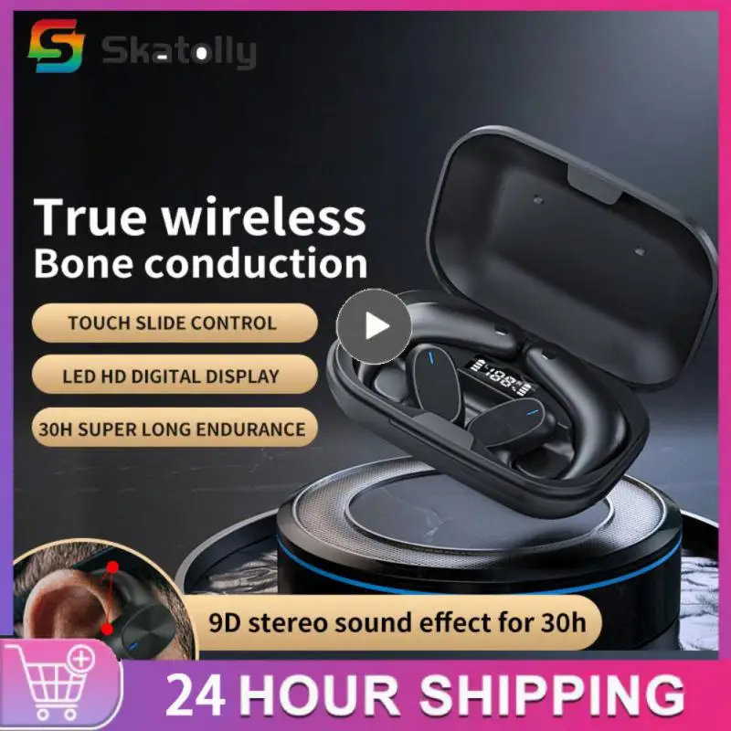 Tws Cuffie Wireless A Conduzione Ossea Gaming 9D Hifi Stereo Light Headset Sport Fitness Driving Ear Buds