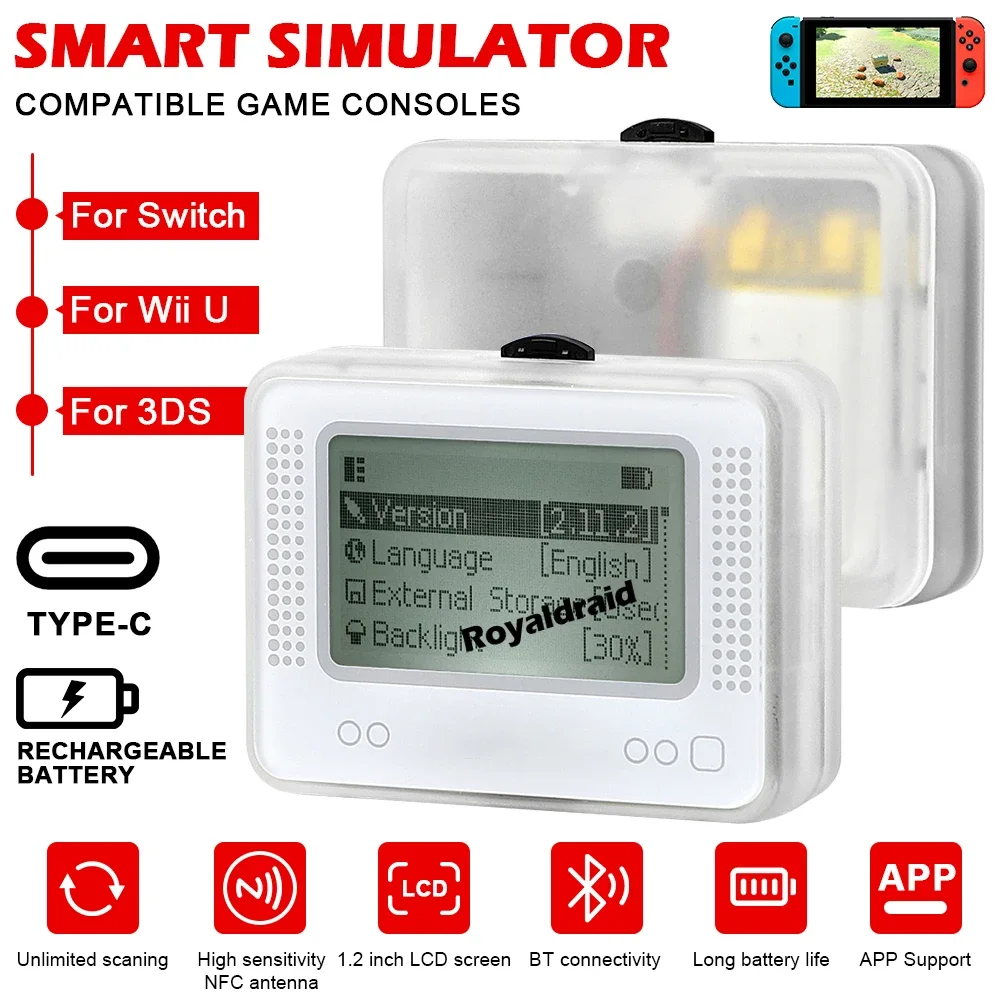 ใหม่ปรับปรุงประสบการณ์การเล่นเกมเกมจําลอง Infinite การ์ดรูดสมาร์ทสําหรับ Amiibo Emulator Universal สําหรับสวิทช์ 3DS Wii U Access 1