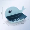 1PCS Wall Mounted Soap Dish for Bathroom Shower Portable Whale Soap Holder Plastic Sponge Tray for Kitchen Bathroom Accessories 6