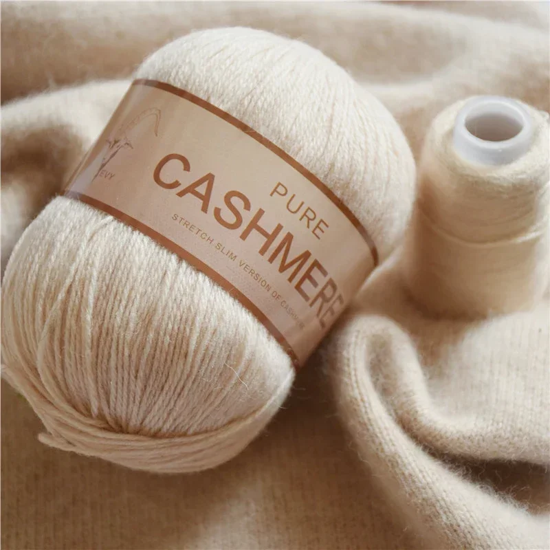 Cashmere Yarn for Crocheting 3-Ply Worsted Pure Mongolian Warm Soft Weaving  Fuzzy Knitting Cashmere Hand Yarn Thread 5pcs