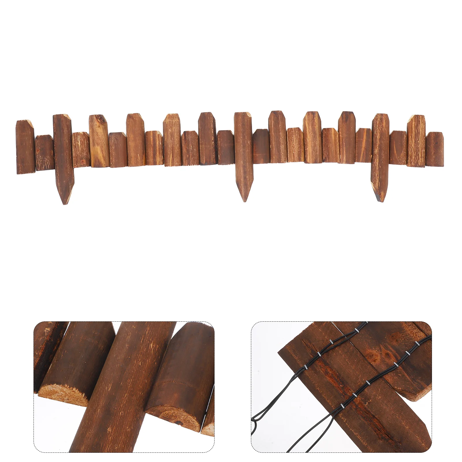 120cm Long Anticorrosive Wood Fence Garden Edging Border Decorative Fencing Galvanized Steel Lawn Edging Landscaping
