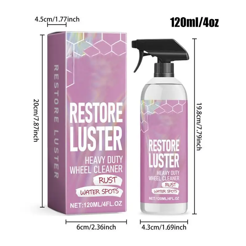 Wheel Cleaner Spray Effective Rim And Tire Cleaner Car Wheel Professional Rim 120ml Brake Dust Remover
