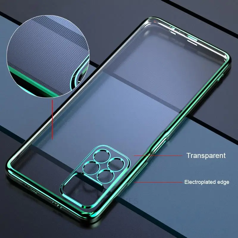 Premium Transparent Silicone Cover - Luxury Clear Plating Protection