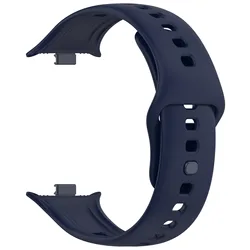 Enhanced Silicone Sport Wristband for Smartwatches - Fashionable Watch Strap with Buckle (Deep navy blue)