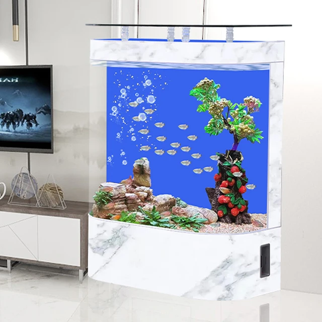 Big Bay Fish Tank Medium-Sized Home Living Room Aquarium Lazy