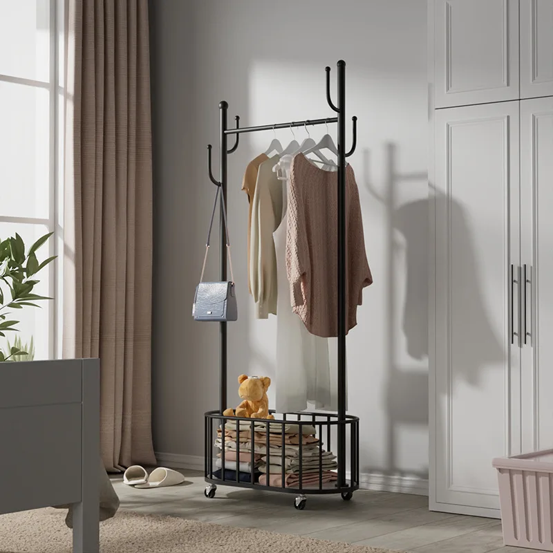 Coat Rack Floor Bedroom Hanger Nordic Light Luxury Metal Home Living Room Removable Storage Rack