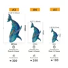 Whale 3d Jigsaw Wooden Animal Puzzles Toys Underwater World Fish Unique Puzzle Gift Interactive Games Educational Toy 2