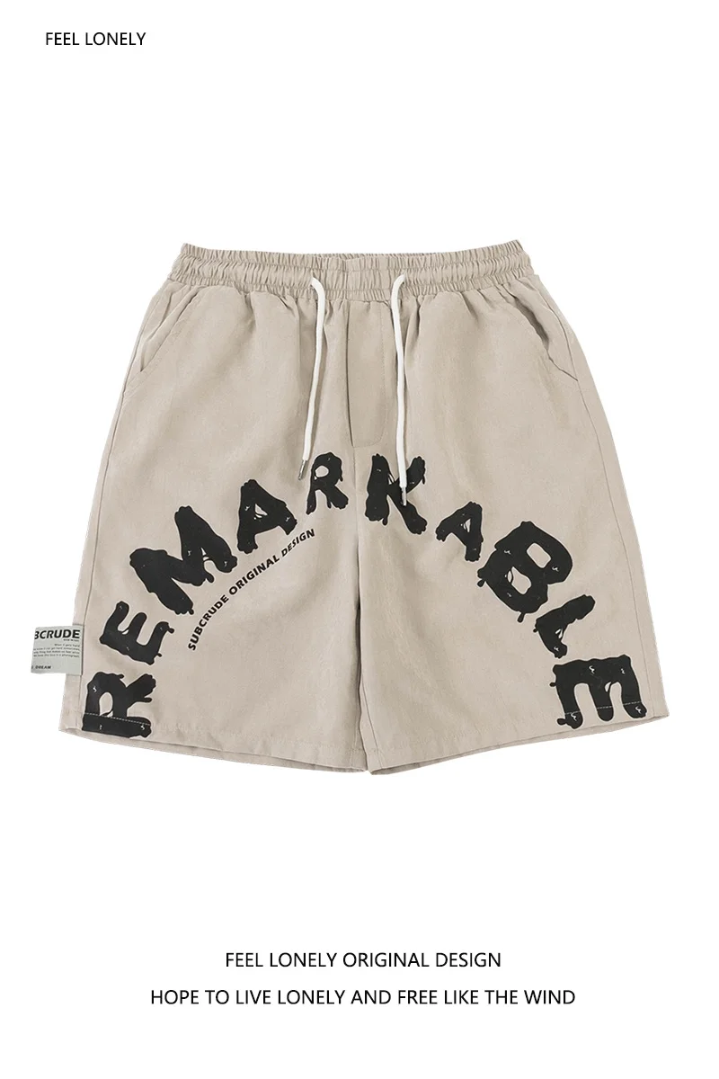 Summer Men Shorts Y2k Casual Fashion Loose Sweatpants Gym Basketball Shorts Korean Couple Shorts Women Letters Printed Shorts