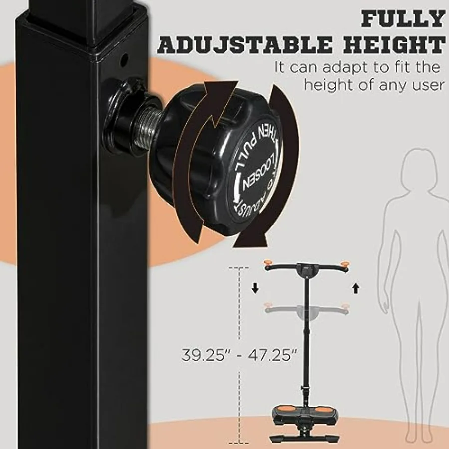 Foldable Ab Twister Board for Waist Trimming with Screen Showing Time, Calories, Ab Workout Equipment for Women and Men, Core Fi