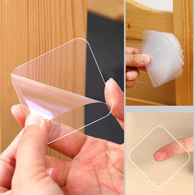 10/20Pcs Double Sided Adhesive Tape Strong Pad Mounting Transparent  Waterproof Squares Self-Adhesive Tape for